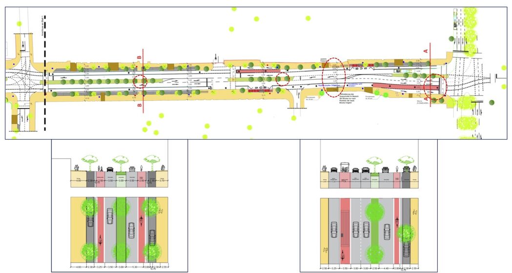  Abbildung 2: Abschnitt zwischen Westring und Gußstahlstraße (Quelle: Stadt Bochum) 